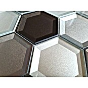 Mozaik pločica Hexagon Crystal XBH HX159  (22,5 x 26,5 cm, Smeđe-bijele boje, Sjaj) | BAUHAUS