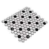 Mozaik pločica Hexagon Mix HX 045  (26 x 30 cm, Bijele boje, Sjaj) | BAUHAUS