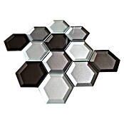 Mozaik pločica Hexagon Crystal XBH HX159  (22,5 x 26,5 cm, Smeđe-bijele boje, Sjaj) | BAUHAUS