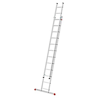 Hailo Schiebeleiter S80 ProfiStep duo 2x9 Sprossen (Anzahl Tritte: 18 Stk., Arbeitshöhe: 514 cm, Belastbarkeit: 150 kg, Aluminium)
