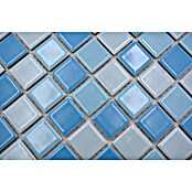 Mozaik pločica Quadrat Mix BM 200  (32,6 x 30 cm, Plave boje, Sjaj) | BAUHAUS