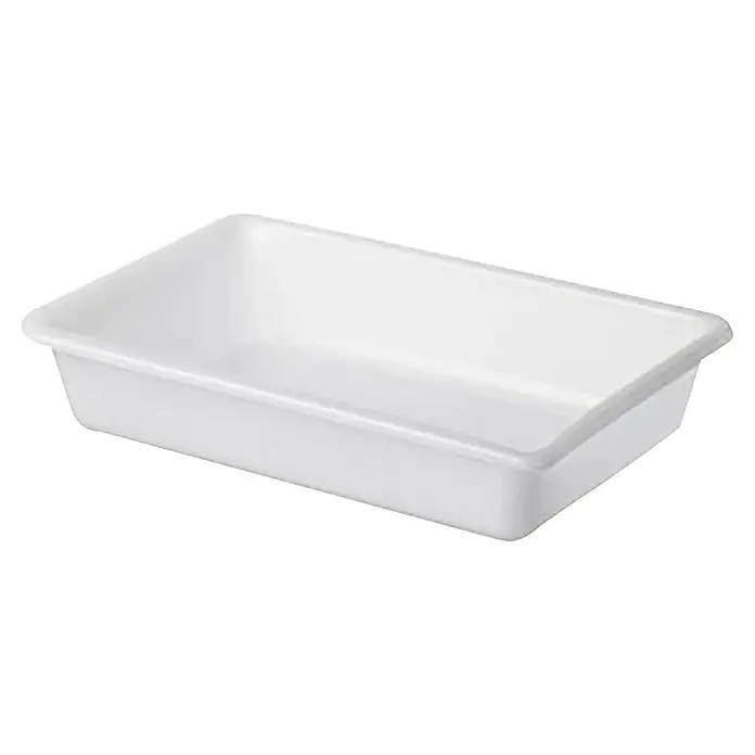 Sunware Schale - L x B x H: 340 x 235 x 70 mm, 3 l, Weiß, Kunststoff - Ein weißer rechteckiger Behälter aus Kunststoff, ideal für die Aufbewahrung verschiedener Gegenstände im Haushalt oder Büro. Praktisch und vielseitig.