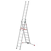 Hailo Mehrzweckleiter S100 ProfiLOT 2x9 + 1x8 (Anzahl Tritte: 26 Stk., Arbeitshöhe: 658 cm, Belastbarkeit: 150 kg, Aluminium) | BAUHAUS