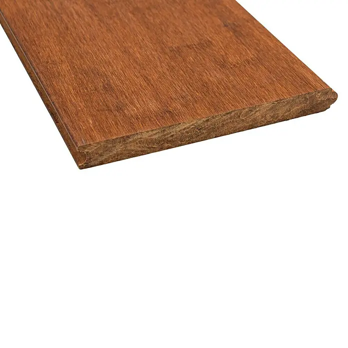 Joda Steckzaun-Element Kingston Einzelprofil - B x H: 20 x 178 cm, Braun - Nahaufnahme einer Mahagoni-Holzdiele, die die Maserung und Textur des Holzes hervorhebt.