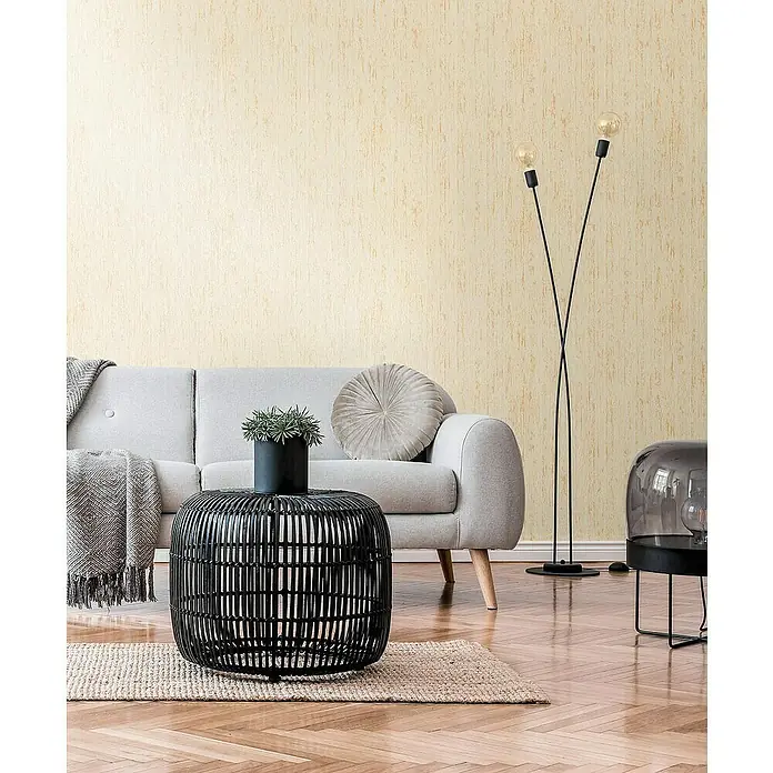 Tadessi Vliestapete M1-No.11100 - Gelb, Holzoptik, 10,05 x 0,53 m