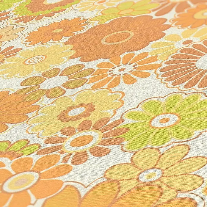 Tadessi Vliestapete M1-No.10927 - Gelb, Floral, 10,05 x 0,53 m