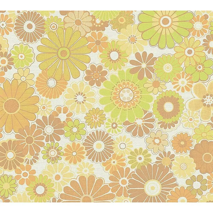 Tadessi Vliestapete M1-No.10927 - Gelb, Floral, 10,05 x 0,53 m