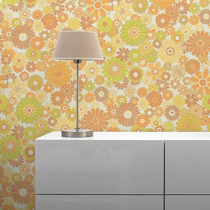 Tadessi Vliestapete M1-No.10927 - Gelb, Floral, 10,05 x 0,53 m