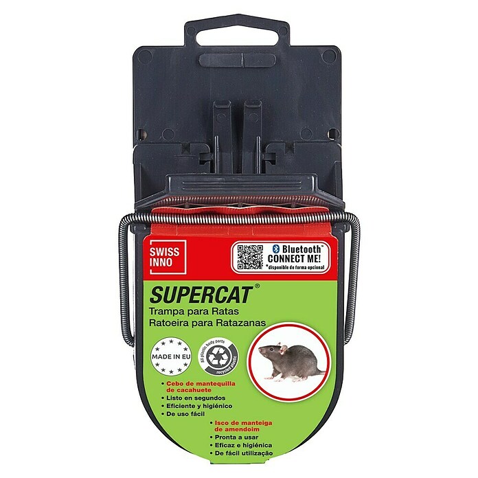 Trampa para ratas Supercat grande (Trampa de resorte, Plástico)