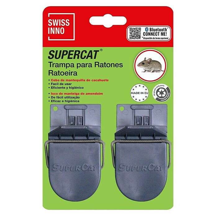 Trampa para ratas Supercat 2 pequeña (Trampa de resorte, Plástico)