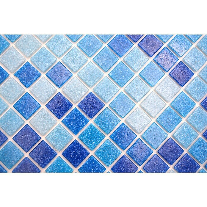 Mozaik pločica Quadrat Crystal Mix GM A 339P  (32,7 x 30,5 cm, Mješovito plavo, Sjaj) | BAUHAUS