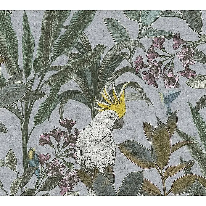 Tadessi Vliestapete M1-No.11313 - Grau, Floral, 10,05 x 0,53 m