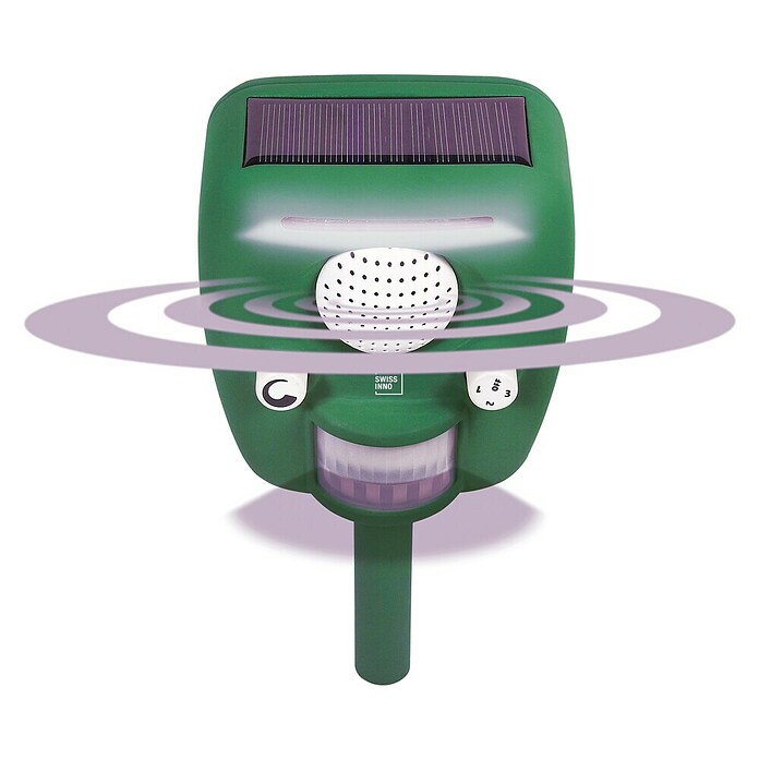 Swissinno Ultrasonido ahuyentador de animales Repeller Pro (Rendimiento térmico: 100 m²)