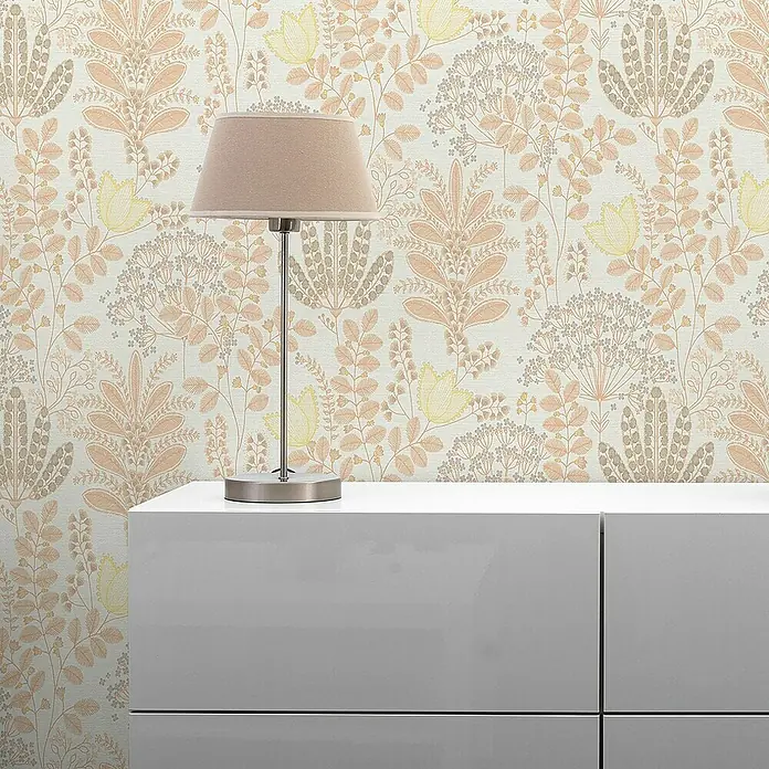 Tadessi Vliestapete M1-No.10962 - Orange, Floral, 10,05 x 0,53 m