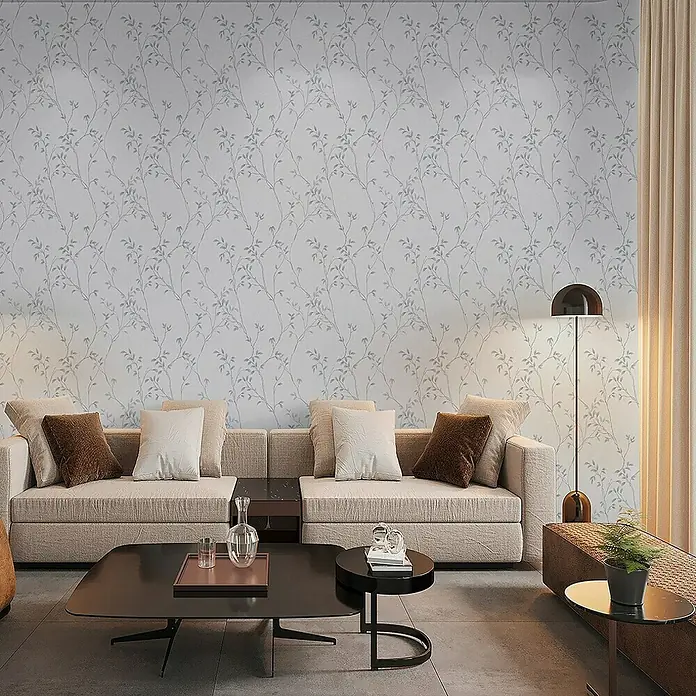 Tadessi Vliestapete M1-No.11238 - Grau, Floral, 10,05 x 0,53 m