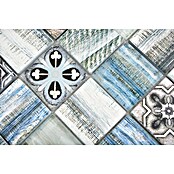 Mozaik pločica Quadrat Crystal XCM WOOD 300  (30 x 30 cm, Plavo-sive boje, Sjaj) | BAUHAUS