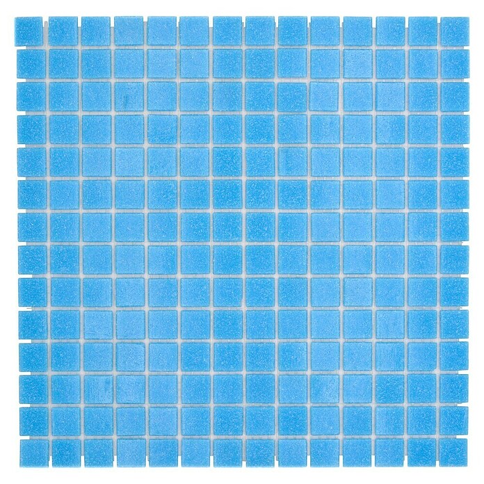 Mozaik pločica Quadrat Uni GM A 36  (30,5 x 30,5 cm, Svijetloplave boje, Sjaj) | BAUHAUS