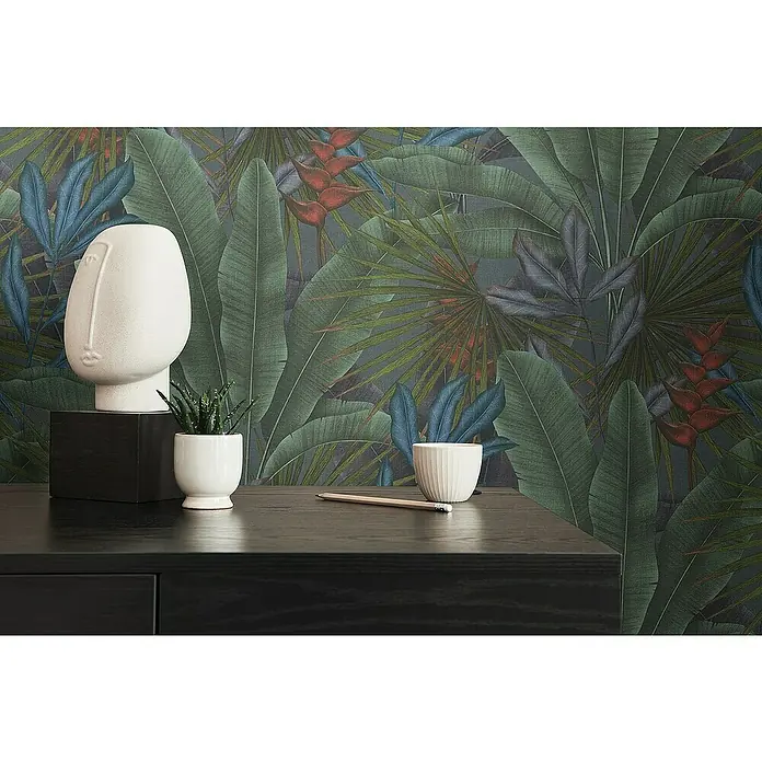 Tadessi Vliestapete M1-No.11126 - Grau, Floral, 10,05 x 0,53 m