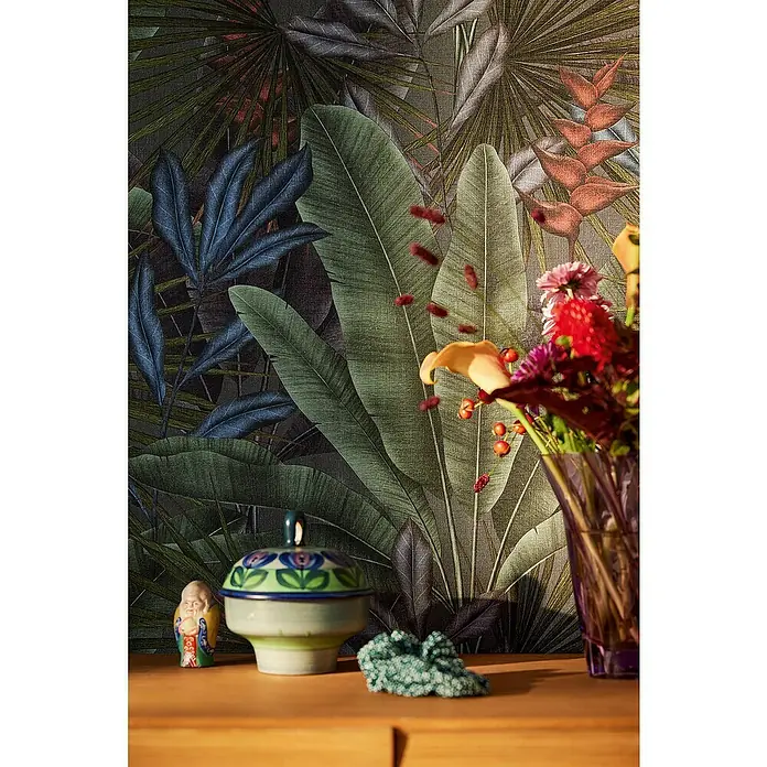Tadessi Vliestapete M1-No.11126 - Grau, Floral, 10,05 x 0,53 m