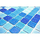 Mozaik pločica Quadrat Crystal Mix GM A 339P  (32,7 x 30,5 cm, Mješovito plavo, Sjaj) | BAUHAUS