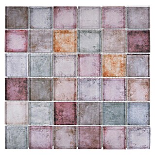 Mozaik pločica Quadrat Crystal SKY 123 (30 x 30 cm, Lila, Sjaj)