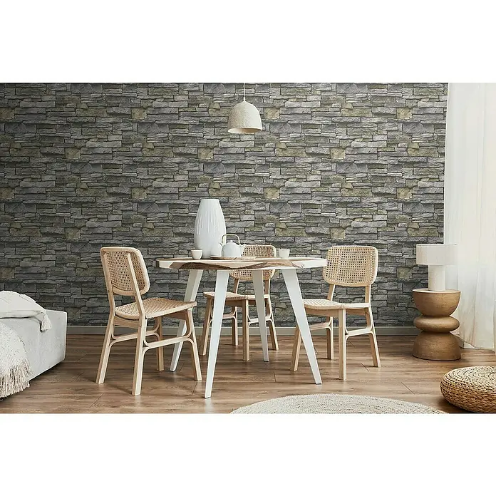 Tadessi Vliestapete M1-No.11553 - Grau, Floral, 10,05 x 0,53 m