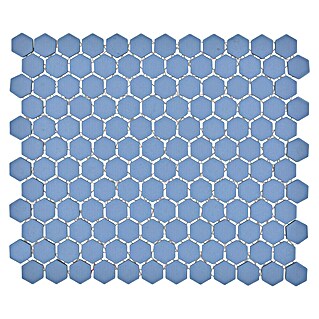Mozaik pločica Hexagon Uni HX AT23 (26 x 30 cm, Plave boje, Mat)