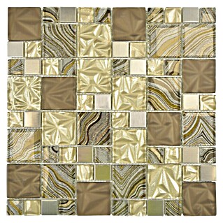 Mozaik pločica Crystal Mix XCM NIKO40 (30 x 30 cm, Bež-smeđe boje, Sjaj)