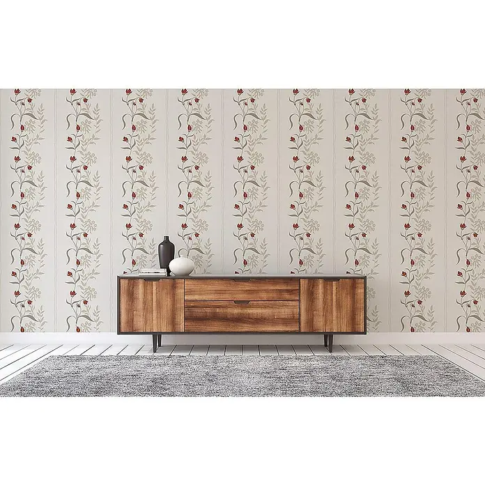 Tadessi Vliestapete M1-No.3821 - Beige, Floral, 10,05 x 0,53 m
