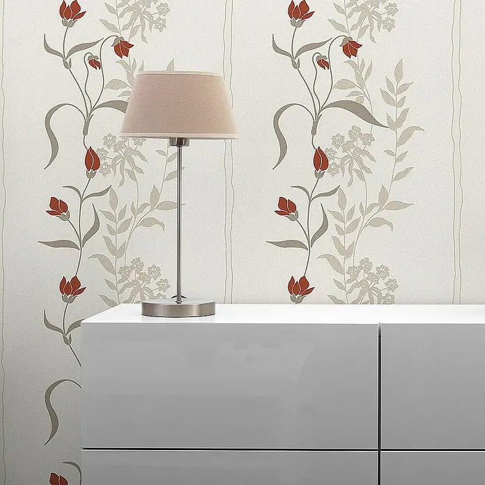 Tadessi Vliestapete M1-No.3821 - Beige, Floral, 10,05 x 0,53 m