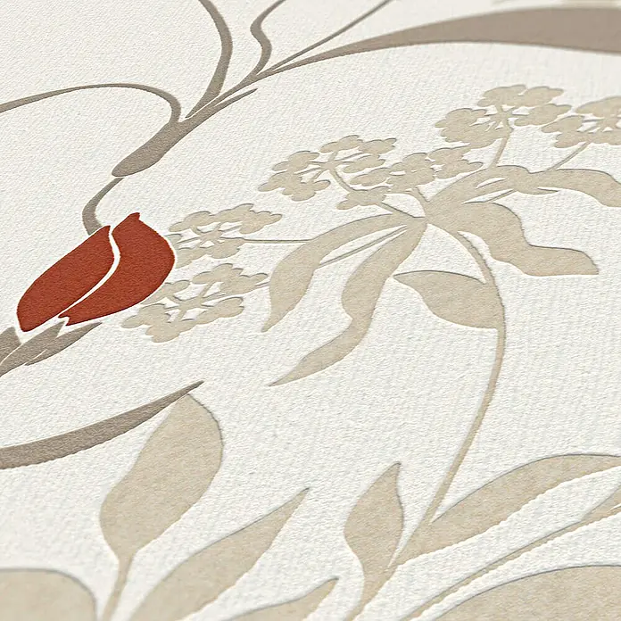 Tadessi Vliestapete M1-No.3821 - Beige, Floral, 10,05 x 0,53 m