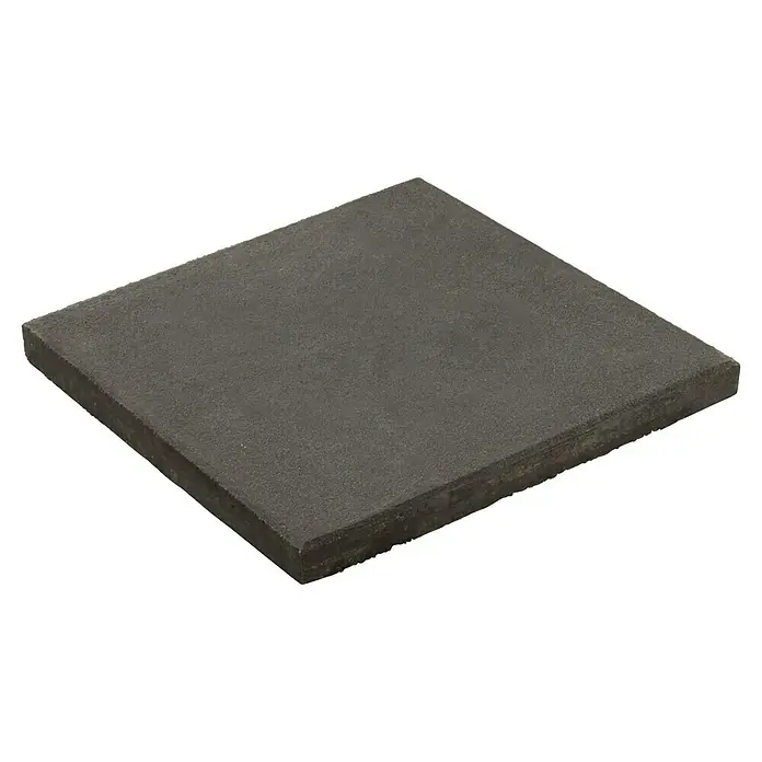 Diephaus Terrassenplatte Redding - 60 x 60 x 4 cm, Schwarz-Basalt, Beton - Hier ist eine quadratische Gummifliese in dunkler Farbe, ideal für Böden mit ihren schützenden Eigenschaften.