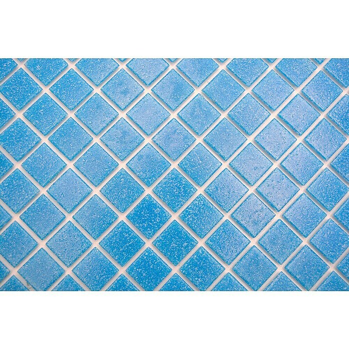 Mozaik pločica Quadrat Crystal Uni GM A 37P  (32,7 x 30,5 cm, Tirkizno/Plave boje, Sjaj) | BAUHAUS