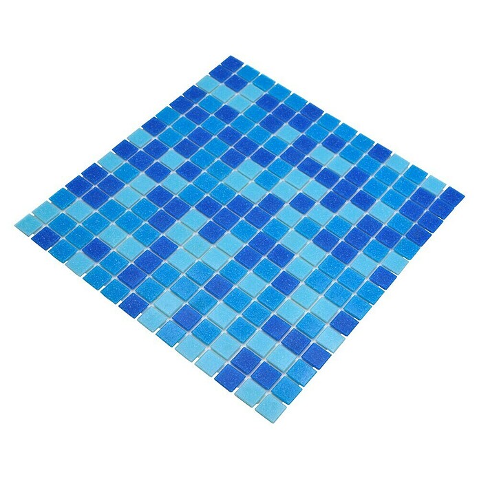 Mozaik pločica Quadrat Crystal Mix GM A 327P  (32,7 x 30,5 cm, miješano tirkizno plava, Sjaj) | BAUHAUS