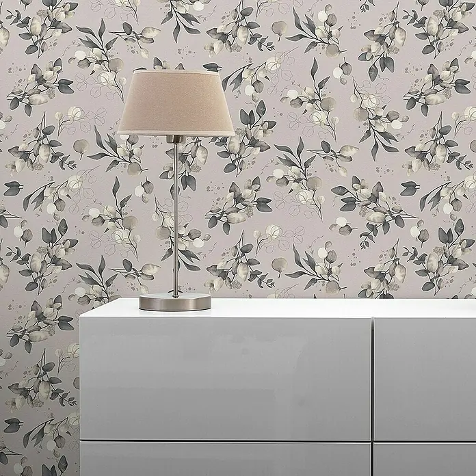 Tadessi Vliestapete M1-No.11242 - Schwarz, Floral, 10,05 x 0,53 m