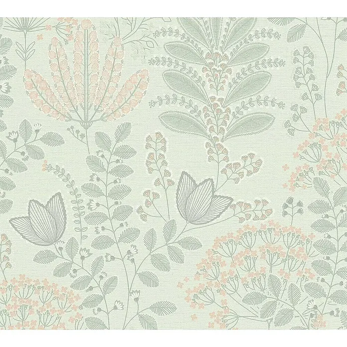 Tadessi Vliestapete M1-No.10964 - Grau, Floral, 10,05 x 0,53 m
