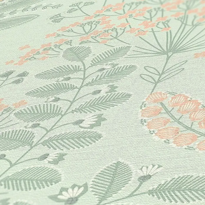 Tadessi Vliestapete M1-No.10964 - Grau, Floral, 10,05 x 0,53 m
