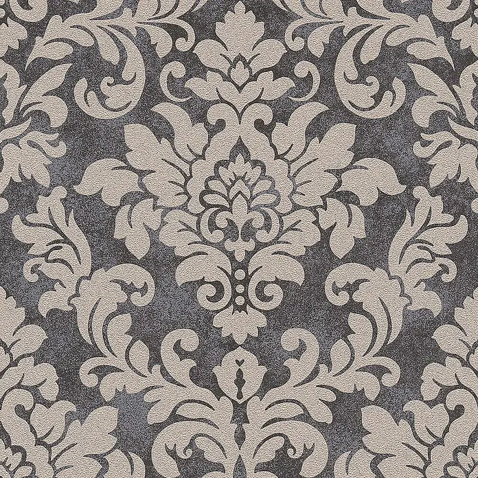 Tadessi Vliestapete M1-No.330 - Schwarz, Ornament, 10,05 x 0,53 m