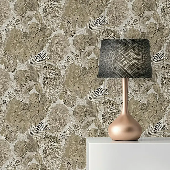 Tadessi Vliestapete M1-No.10993 - Taupe, Floral, 10,05 x 0,53 m