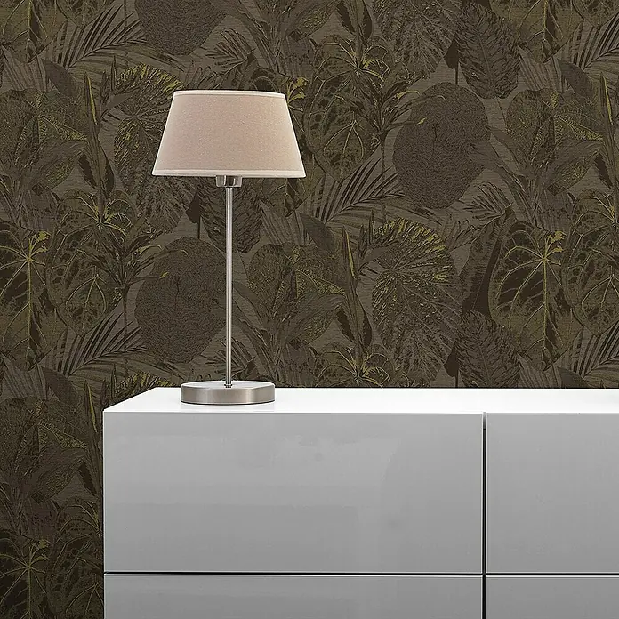Tadessi Vliestapete M1-No.10994 - Schwarz, Floral, 10,05 x 0,53 m