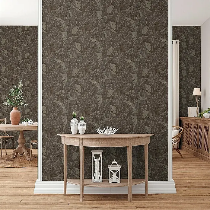 Tadessi Vliestapete M1-No.11006 - Grau, Floral, 10,05 x 0,53 m