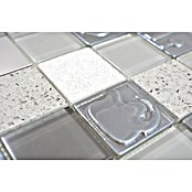 Mozaik pločica Quadrat Crystal XCM 8RK39  (30 x 30 cm, Siva-plava-bijela, Sjaj) | BAUHAUS