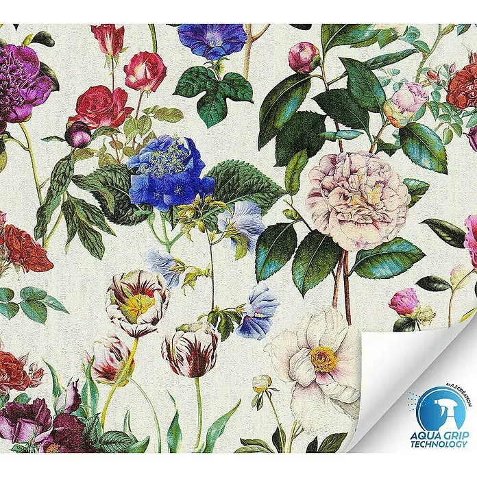 Tadessi Vliestapete M1-No.12046 Vorgeleimt - Grün, Floral, 10,05 x 0,53 m