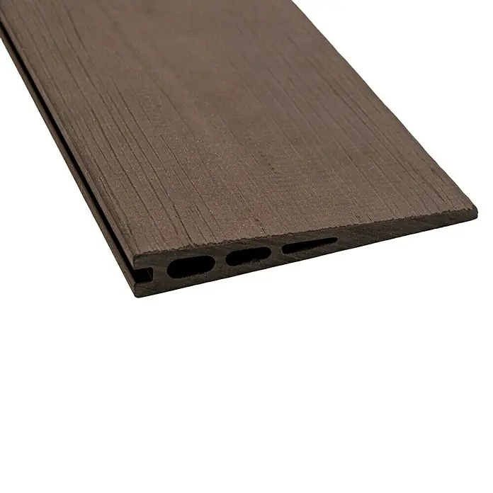 Joda Steckzaun-Element Kingston Einzelprofil - B x H: 14,6 x 178 cm, Dunkelbraun, WPC - Hochwertige braune Terrassendiele aus Verbundmaterial mit Hohlkammerstruktur für eine einfache Installation und lange Haltbarkeit.