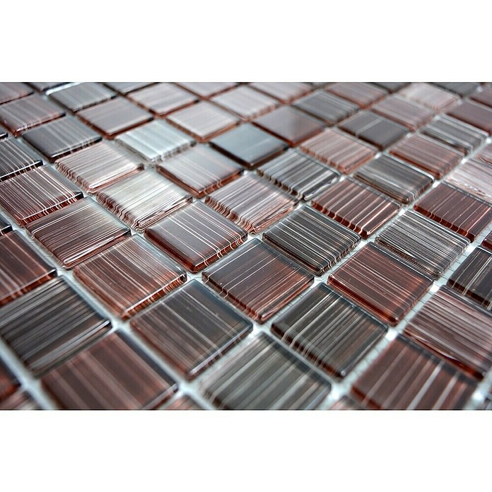 Mozaik pločica Quadrat Crystal CM 4260  (32,7 x 30,2 cm, Smeđe boje, Sjaj) | BAUHAUS