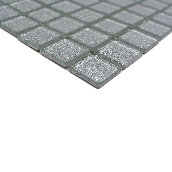 Mozaik pločica Quadrat Crystal CM 4SB6  (32,7 x 30,2 cm, Srebrne boje, Sjaj) | BAUHAUS