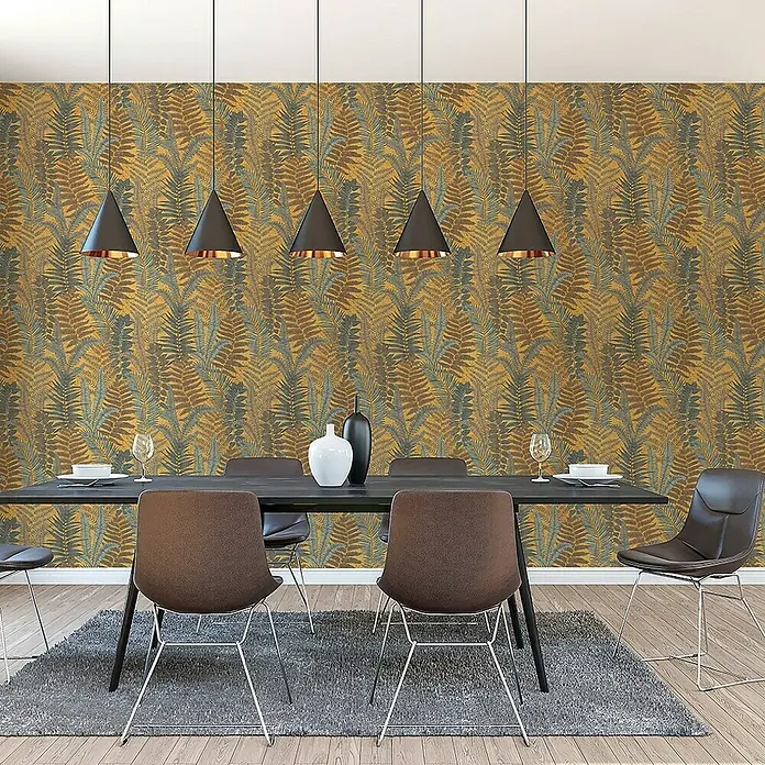 Tadessi Vliestapete M1-No.10954 - Gelb, Floral, 10,05 x 0,53 m