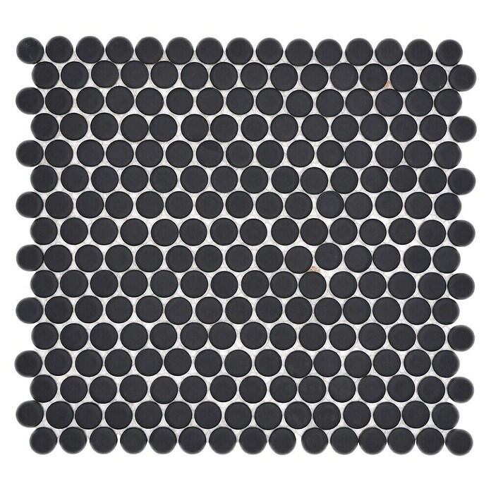 Mozaik pločica Knopf Uni 892N  (30,5 x 32 cm, Crne boje, Mat) | BAUHAUS