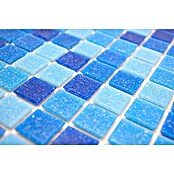 Mozaik pločica Quadrat Crystal Mix GM A 335P  (32,7 x 30,5 cm, Mješovito plavo, Sjaj) | BAUHAUS