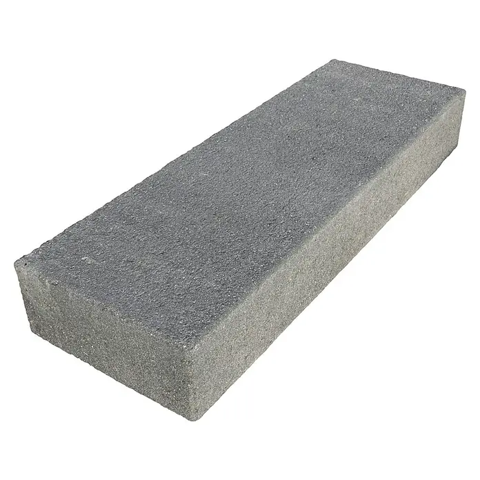 Diephaus Blockstufe Niles - 100 x 35 x 15 cm, Quarzit, Beton - Grauer Pflasterstein mit rauer Oberfläche, ideal für Gartenwege und Terrassen. Robust und langlebig für den Außenbereich.